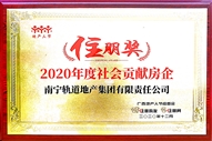 公司榮獲住朋獎(jiǎng)2020年度社會(huì)貢獻(xiàn)房企稱號(hào)